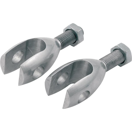 Allstar Performance 0.37 in.-24 RH Clevis Kit for Bert Transmission; Natural ALL54128